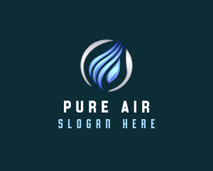 HVAC Air Cooling logo design