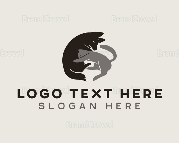 Sleeping Cat Dog Logo