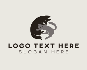 Sleeping Cat Dog logo design