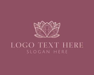 Essential Oil - Zen Lotus Flower logo design