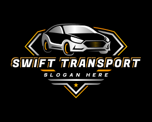 Auto Race Car Transportation logo design