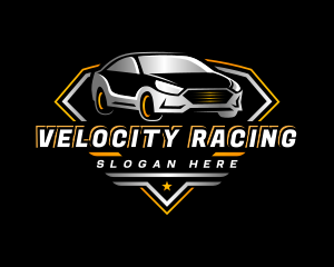 Auto Race Car Transportation logo design