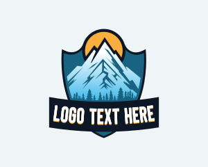 Pine Tree - Mountain Shield Outdoor logo design