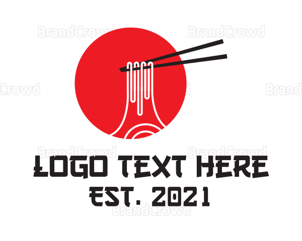 Asian Noodle Volcano Logo