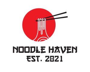 Noodle - Asian Noodle Volcano logo design