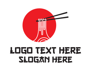 Asian Noodle Volcano Logo