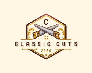 Handsaw Carpentry Woodworks logo design