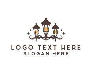 How - Lantern Lamp Light logo design
