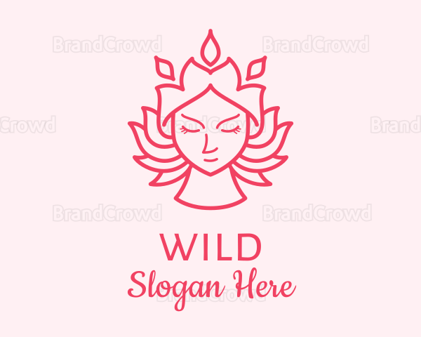 Flower Lady Beauty Logo