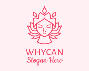 Woman - Flower Lady Beauty logo design
