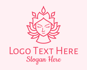 Girl - Flower Lady Beauty logo design