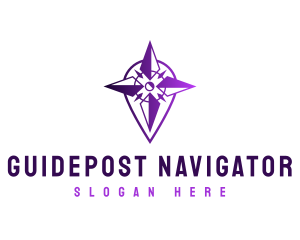 Navigation Pin Location logo design