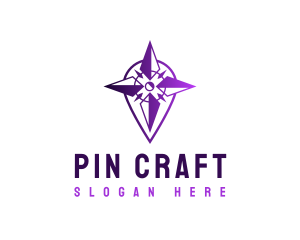 Pin - Navigation Pin Location logo design