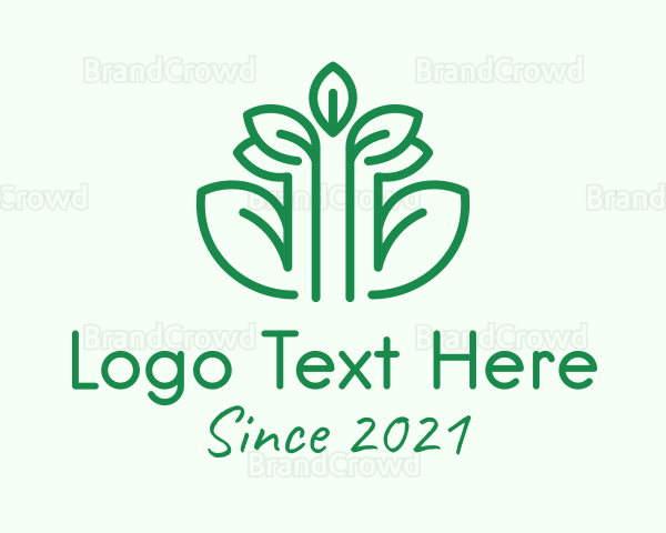 Minimalist Tree Plant Logo