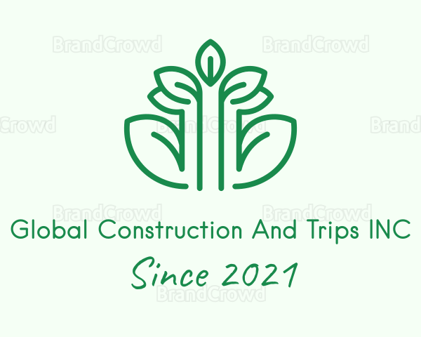 Minimalist Tree Plant Logo