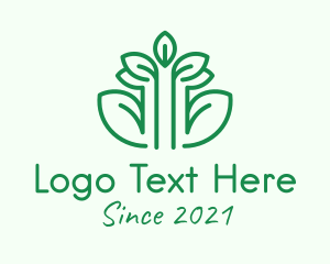 Symmetrical - Minimalist Tree Plant logo design