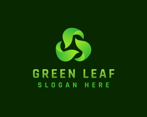 Leaf Eco Recycle logo design