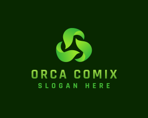 Leaf Eco Recycle logo design
