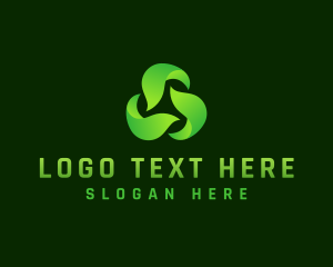 Vegan - Leaf Eco Recycle logo design