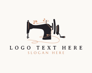 Seamstress - Tailor Sewing Machine logo design