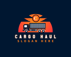 Truck Delivery Logistics logo design