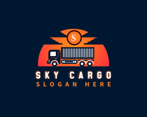 Truck Delivery Logistics logo design