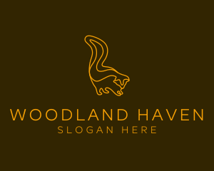 Woodland - Wild Squirrel Wildlife logo design