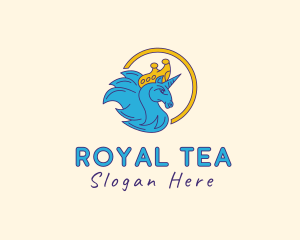 Royal Unicorn Crown logo design