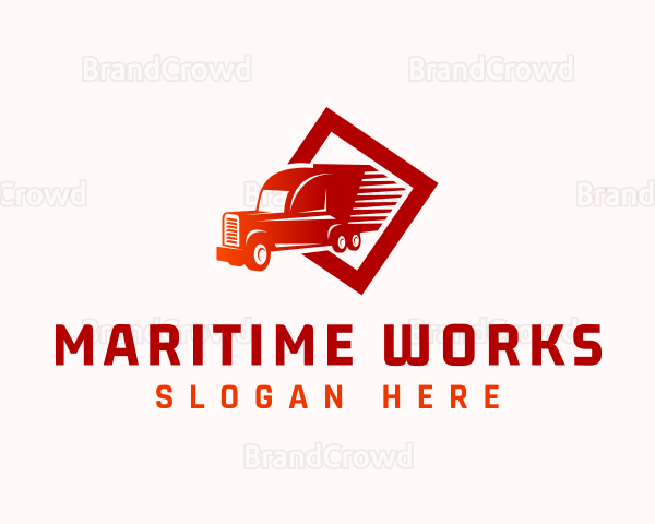 Fast Delivery Truck Logo