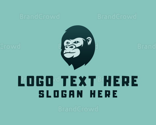 Gorilla Character Head Logo