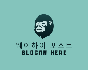 Gorilla Character Head logo design