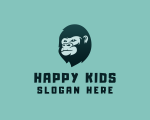 Gorilla Character Head logo design