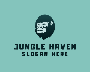 Primate - Gorilla Character Head logo design