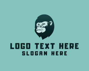 Primate - Gorilla Character Head logo design