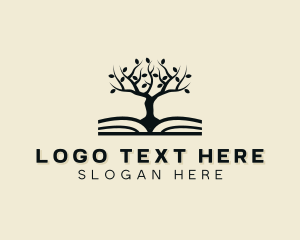 Bible Study - Learning Tree Book logo design
