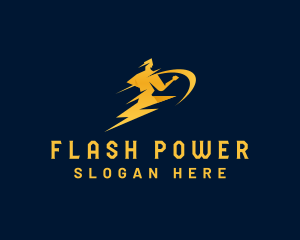 Human Lightning Power logo design