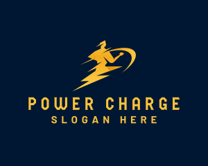 Human Lightning Power logo design