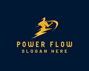 Human Lightning Power logo design