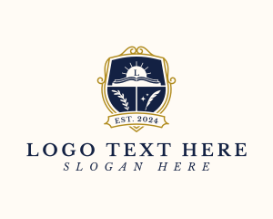 School - Education Book Academy logo design