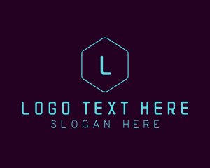 Cyber Tech Hexagon  Logo
