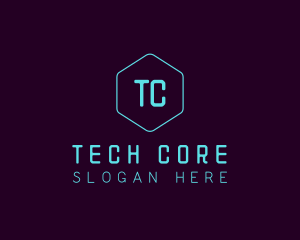 Cyber Tech Hexagon  logo design