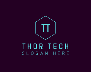 Cyber Tech Hexagon  logo design