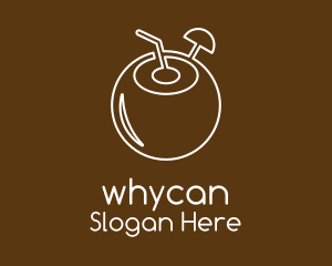 Simple Coconut Drink Logo