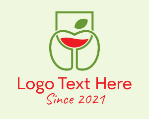 Herbal - Apple Juice Glass logo design