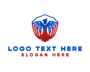 Stripes - Eagle Patriot Shield logo design