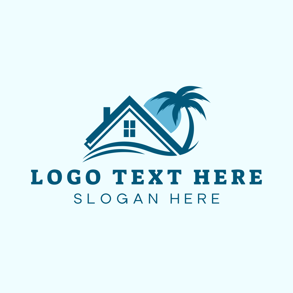 Blue Summer Beach House Logo | BrandCrowd Logo Maker