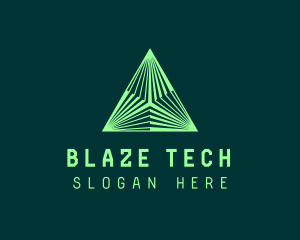 Corporate Tech Pyramid logo design