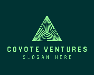 Corporate Tech Pyramid logo design