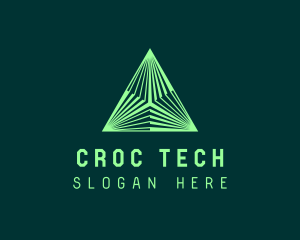 Corporate Tech Pyramid logo design