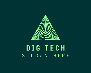 Corporate Tech Pyramid logo design